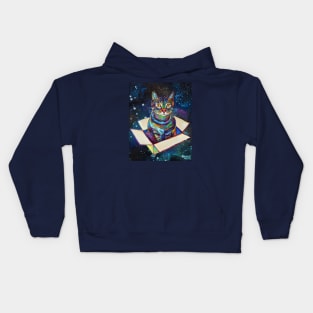 Galactic Cat In Space Kids Hoodie